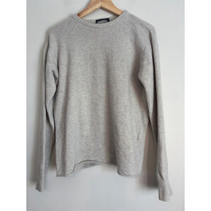 Brandy Melville Beige Crew Neck Wool Blend Sweater OS Academia Girlies Preppy